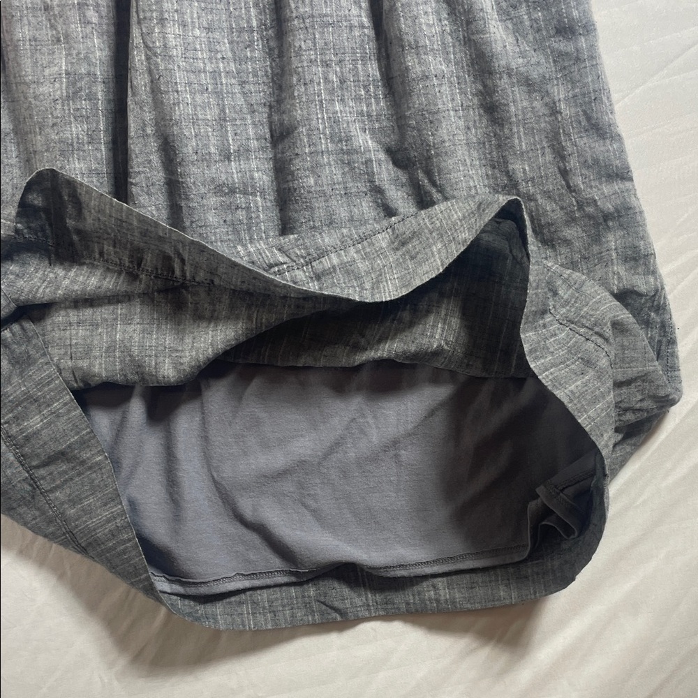 Max Studio Slate Blue-Grey Sleeveless V-Neck Mini Dress - Picture 3 of 9